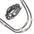 Sale: Multi-Strand Black Leather Bracelet/Necklace with heart charms with a magnetic clasp (R130)St