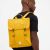 Lefrik Vegan Recycled Bags: Mustard Yellow Handy Backpack with Metal Hooks (BG52)