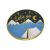 Adventure Enamel Pin Brooch with Peach and Green Forest and Mountain Scene (3cm) (M275)