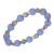 Silver Fishies and Aqua Sea Glass Pebble Bracelet (Natural Colours May Vary!) (M50)C)
