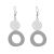 Gorgeous Two-Tone Matt Grey Chunky Resin Loop and Coin Earrings (6cm x 2.5cm) (M131)C)