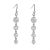 Gracee Fashion Jewellery: 3.6cm Long Delicate Earrings with Line of Faceted Crystals in Decreasing Sizes  (GR24)