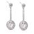 Fabulous Fashion Jewellery: 3cm Dangly Earrings with Sparkly Stems and Floating Crystal Drops (Gr91)A)