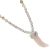 Sale:  Festival Fashion: Long Gold semi-precious and Chain Necklace with a Rose Quartz pendant (M323)STone Crystals