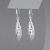 Gracee Fashion Jewellery: Hammered Silver Pointed Oval Earrings (4.8cm x 1cm) (GR39)B)