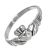 Unisex Sterling Silver Simple Claddagh Design Ring (SR146)