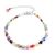 Beautiful Silver Tone Anklet with Multi-Coloured Millefiori Beads (24cm-29cm) (M690)