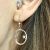 Celestial Sterling Silver Jewellery: Man in the Moon and Star Drop Earrings (18mm) (E282)