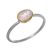 Pretty Sterling Silver Ring with Lovely Moonstone and Gold Plated Detail (SR225)