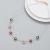 Short Wire Collar Necklace with Rose Gold Surround Pink, Blue and Cream Bubbles Design (M5)