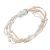 Layered Silver and Rose Gold Bobble Bracelet with Magnetic Fastening