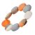 Playful Fashion Jewellery: Stretch Bracelet Orange and Wooden Discs (SB78)0
