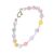 Pretty Sterling Silver and Pastel Multi-Coloured Agate Beaded Necklace