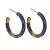 Beautiful Blue and Green Tone Marbled Hoop Earrings (2.2cm) (M8)C)