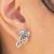 Gorgeous Sterling Silver Triple Mushroom Stud Earrings (19mm x 12mm) (E419)