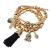 Sale: Layered Rose-Gold  Stretch Bracelet with Buddha and Tassel (M664) cheap fashion jewellery