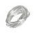 Sterling Silver Set of Nine Slender Linked Rings (Russian Wedding Band Style) (SR205)