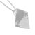 Contemporary Sterling Silver Jewellery: 22mm Hammered Rhombus Pendant (N309)