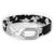 Marbled Black and White Resin Small Bangle (60mm x 50mm) (M226)B)