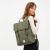 Lefrik Vegan Recycled Bags: Olive Green Handy Backpack with Metal Hooks (BG44)