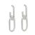 Elegant Sterling Silver 'Paperclip' Style Linked Earrings (8mm x 29mm) (E267)