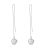 Gracee Fashion adjustable pearl thread Drop Earrings as pic (5.5cm x 1.cm) (M622)