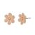 Cute Fashion Jewellery: 1cm Flower Stud Earrings with Pink Petals (M756)C)