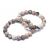 Pink Zebra Jasper Gemstone Beaded Stretch Style Bracelet (8mm Beads) (M661)ZA)