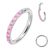 Titanium Pave Set Pink Opalite Edge Clicker Ring (1.2mm x 8mm) (c158)C)