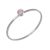 Sterling Silver Jewellery: Minimalist Ring with Tiny Pink Sapphire Gem (SR138)