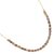 Pretty Gold Tone Necklace with Dark Pink Rhodonite Semi-Precious Beads (M639)A)