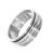 8mm Wide Sterling Silver Ring with Two Spinning Bands