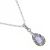 Sterling Silver Necklace with 'Vitrail Light' Purple Austrian Crystal Teardrop Pendant (N30)C)