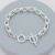 Linked Silver Tone Bracelet with Spacer Beads