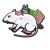 Cute Rat with Flowers and Little Heart Design Enamel Pin Brooch  (2.6cm x 1.5cm) (M634)