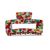 7.5cm Red, Green and Yellow Speckled Bulldog Hairclasp  (M479)C)