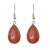 Pretty Red Jasper Teardrop Earrings (3.5cm x 1.2cm) (M14)B)