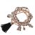 Sale: Layered Rose-Gold  Stretch Bracelet with Buddha and Tassel (M664)