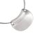 Gracee Fashion Jewellery: Steel Tone Wire Necklace with Smooth Matt Silver Pendant (GR130)A)