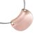 Gracee Fashion Jewellery: Steel Tone Wire Necklace with Smooth Matt Rose Gold Pendant (GR130)B)