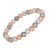 Gracee Fashion Jewellery: Textured Beaded Stretch Bracelet in Silver, Rose Gold and Hematite (GR87)