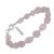 Beautiful Sterling Silver and Rose Quartz Pebble Beaded Gemstone Bracelet (B110)D)