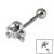 Titanium Jewellery: Skull and Crossbones Design Internally Threaded Barbells Cartilage Piercing (C21)