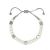 Pretty Toggle Bracelet with White Glass Faux Pearls and Silver Hearts (M333)A)