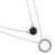 Delicate Fashion Jewellery: Double Layered Necklace with Circle Pendant and Black Howlite Pendant (I36)B)