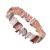 Fashion Jewellery: Rose Gold Bracelet with Curling Oblongs in Copper, Grey and Very Pale Pink (GR71)