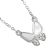 Delicate Silver  Tone Necklace with Mother Of Pearl and Crystal Butterfly Pendant (M213)B)