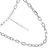Plain Short Silver Tone Clasic Chainlink Necklace (M672)A)