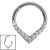 Surgical Steel: Sparkly Chevron Clicker Ring For Cartilage Piercings (C15)