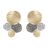Unusual Fashion Jewellery: Stud Earrings with Multi-Tone Bubbles (m64)
